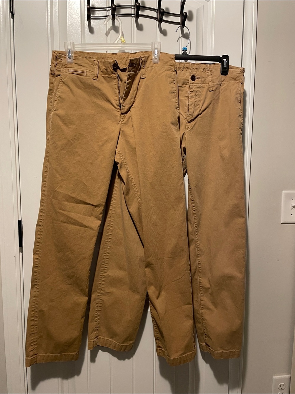 American Eagle Outfitters Khaki/Tan Straight-Leg Chinos